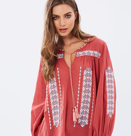 Jag Freedom Embroidered Blouse